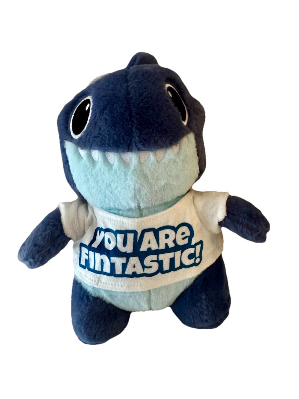 You Are Fintastic Blue Plush Shark Chompy Toy 12” NEW!